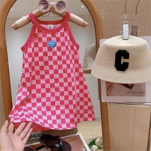 Summer Girls Ice Silk Camisole Dress, Girls Princess Dress, Middle School Girls Dress, Baby Sleepwear