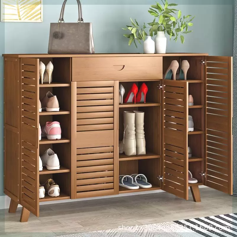 楠竹鞋柜全竹加厚实木鞋柜楠竹鞋架简易多层鞋柜简约现代客厅玄关