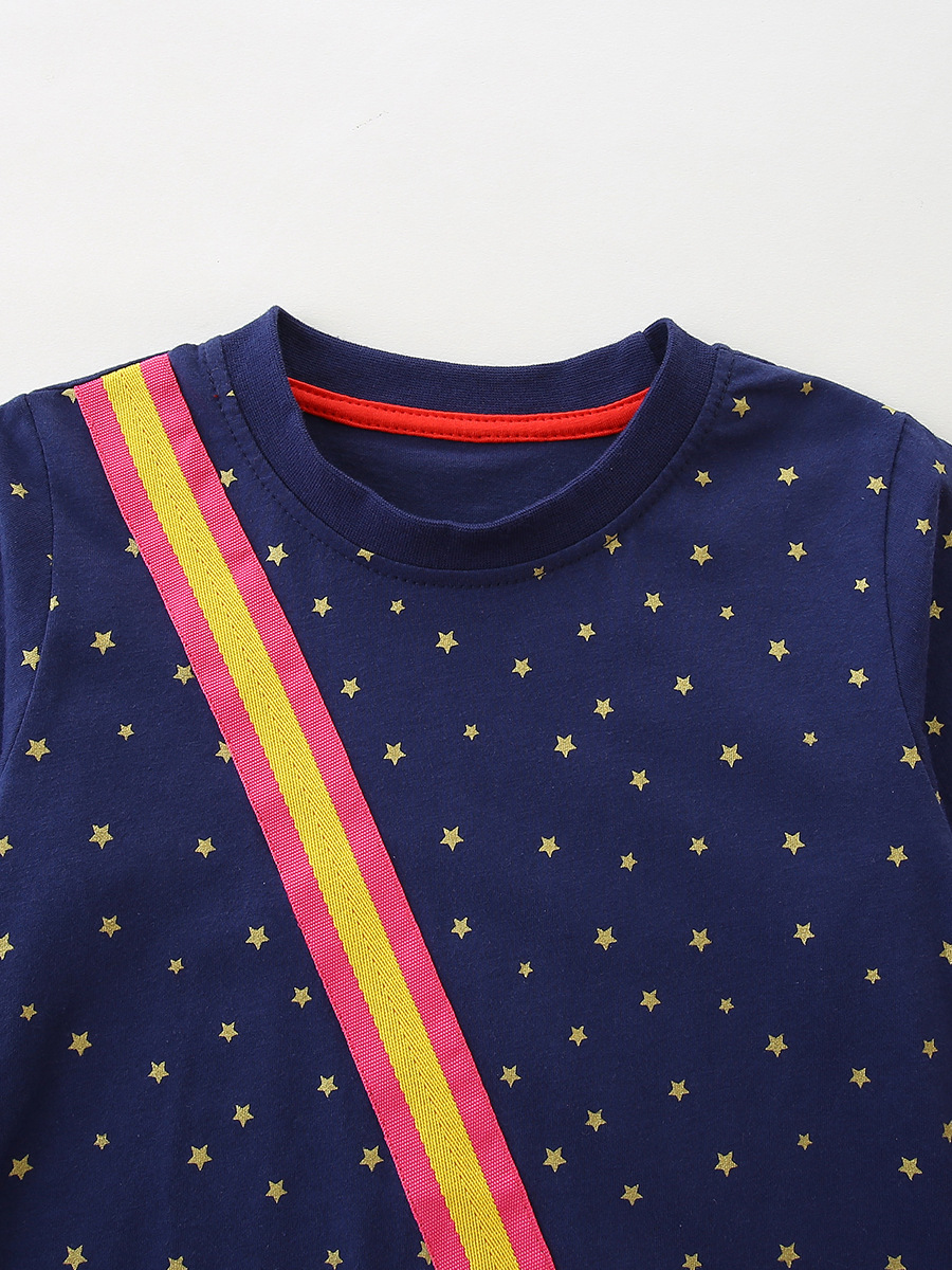 Otoño nuevo estilo vestido de niña falda de flores bordada para niños pequeños y medianos vestido de princesa de cuello redondo dulce para niñas lote mixto