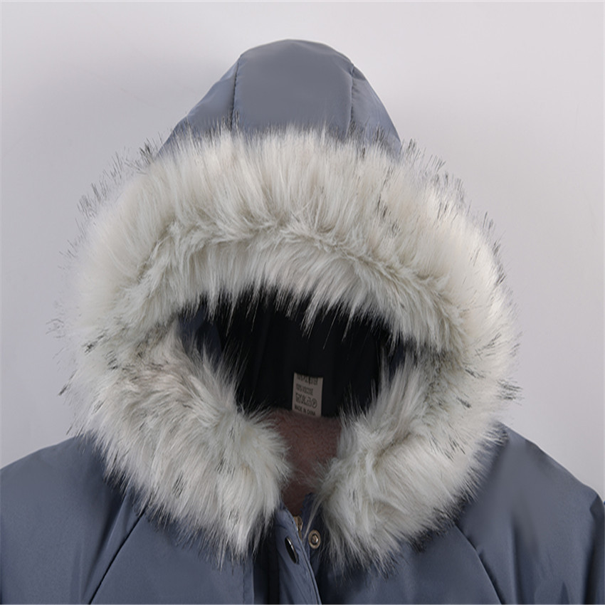 New Korean Style Girls' Mid Length Parka Coat With Drawstring Waist And Thick Cotton Coat_voghion.com