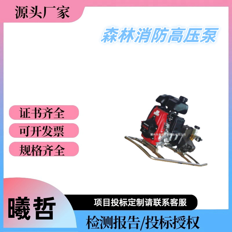 便携式森林高压抽水泵YPB3.5/3.5背负式消防高压泵设备消防泵组