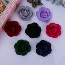 现货无纺布定型花山茶花diy胸花发饰服装辅料鞋帽包包布艺花朵