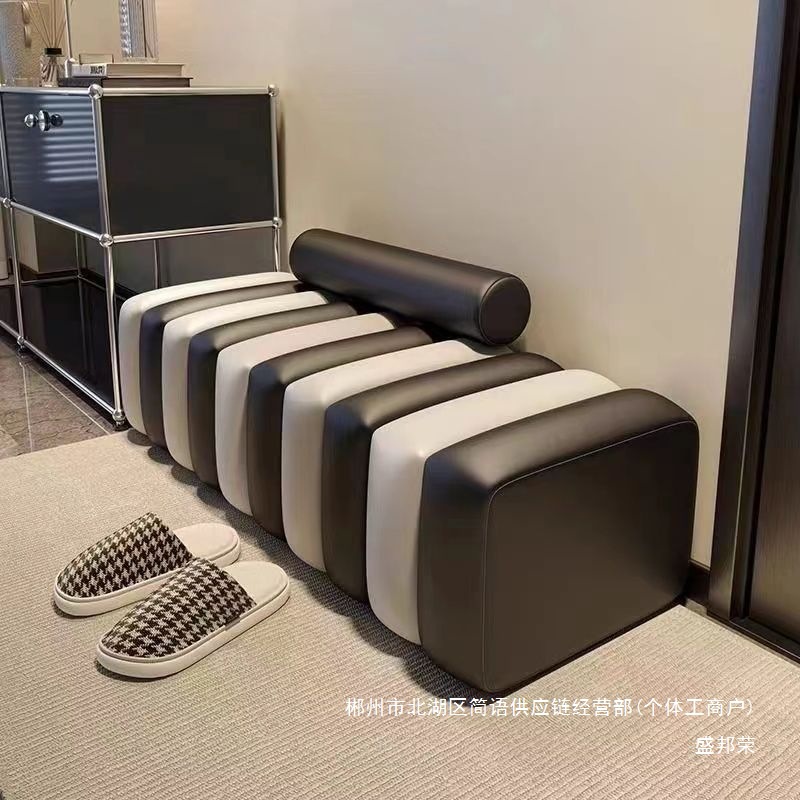 Fábrica directa de puertas de cambio de zapatos taburete nuevo pequeño diseño de casa sala de estar taburete de sofá creativo