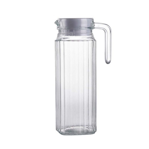 Heat-resistant glass cold kettle cold kettle large capacity duckbill kettle teapot bar restaurant juice striped kettle tie kettle