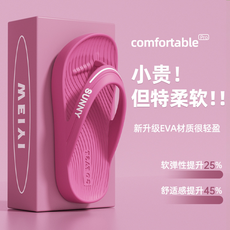 2025 New Women's Eva Flip-Flops Summer Outdoor Casual Non-Slip Casual Sandals Men's Wholesale