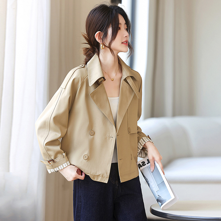 Short Coat Coat Women's 2025 Spring and Autumn New British Style Elegant Casual khaki Jacket Top