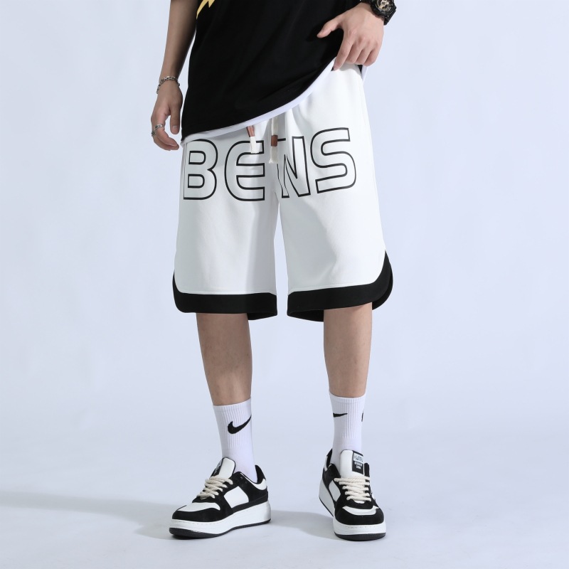 Pantalones cortos casuales para hombres verano 2025 nuevos pantalones deportivos de punto elásticos sueltos de moda pantalones juveniles