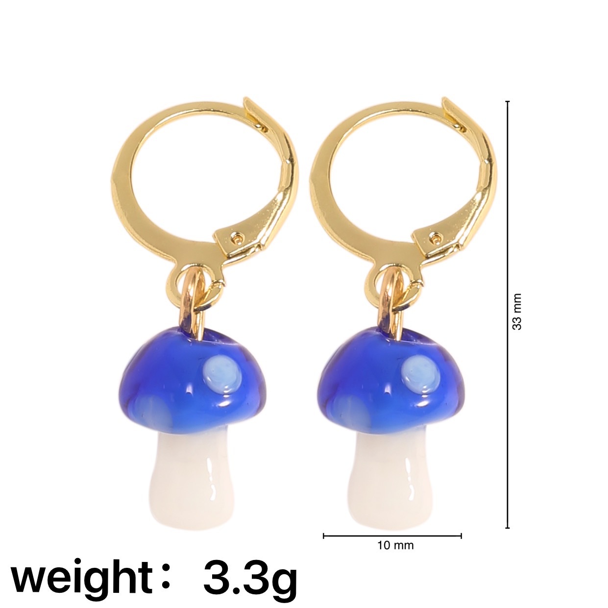 Boucles D&#39;oreilles En Alliage Simple Champignon Point De Vague Mignon De La Mode Japonaise Et Coréenne display picture 3