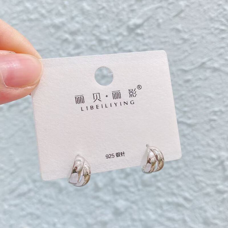 Liyin/Libeliying S925 シルバー針 C タイプイヤリングハイエンドファッション個性ニッチイヤリング女性のためのヨーロッパとアメリカの INS|undefined