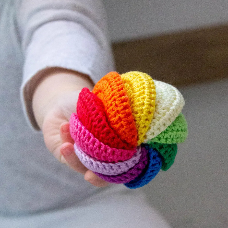Juguetes de crochet para bebés patrón sensorial bola de descompresión juguetes de crochet patrón regalo para bebés educación mont