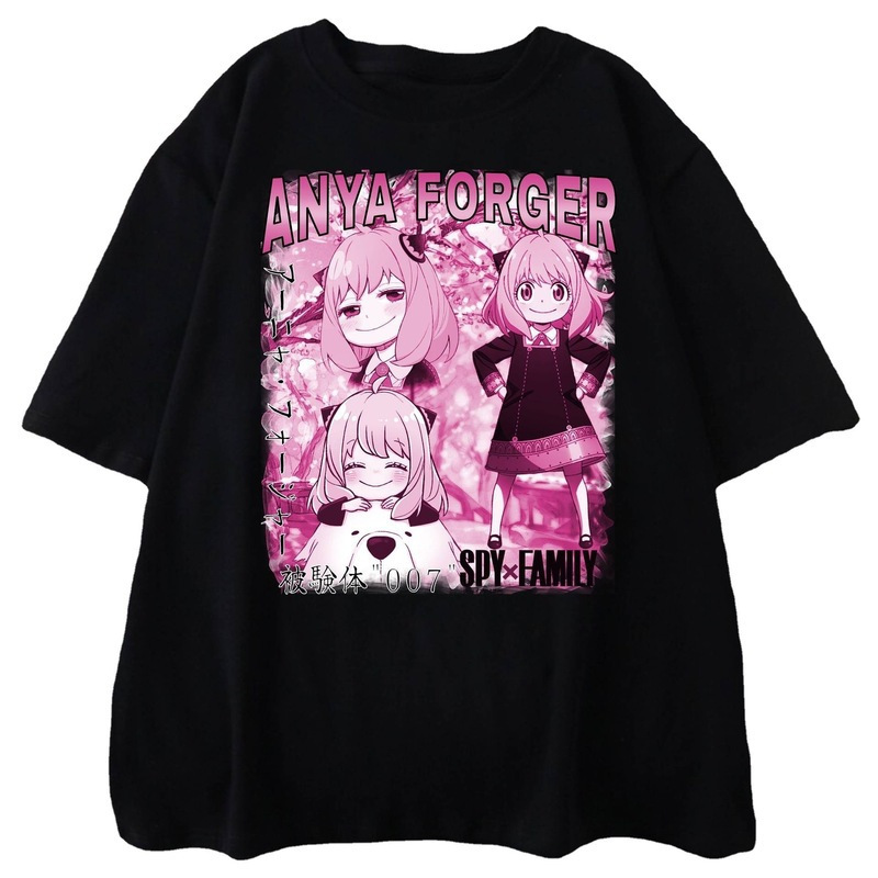 Short Sleeve Spy X Family Spy play house Anya pullover T-shirt loose men and women T-shirt