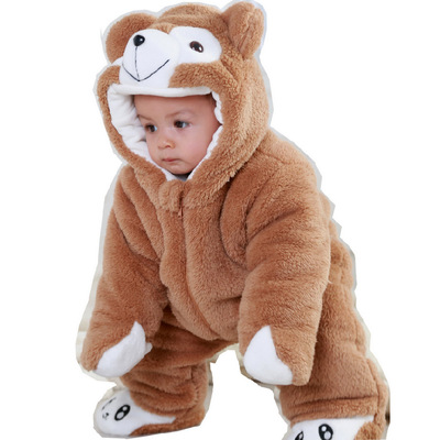 婴儿连体衣冬季抱外出套装连体衣网红秋冬装新生男女宝宝棉衣服|ms