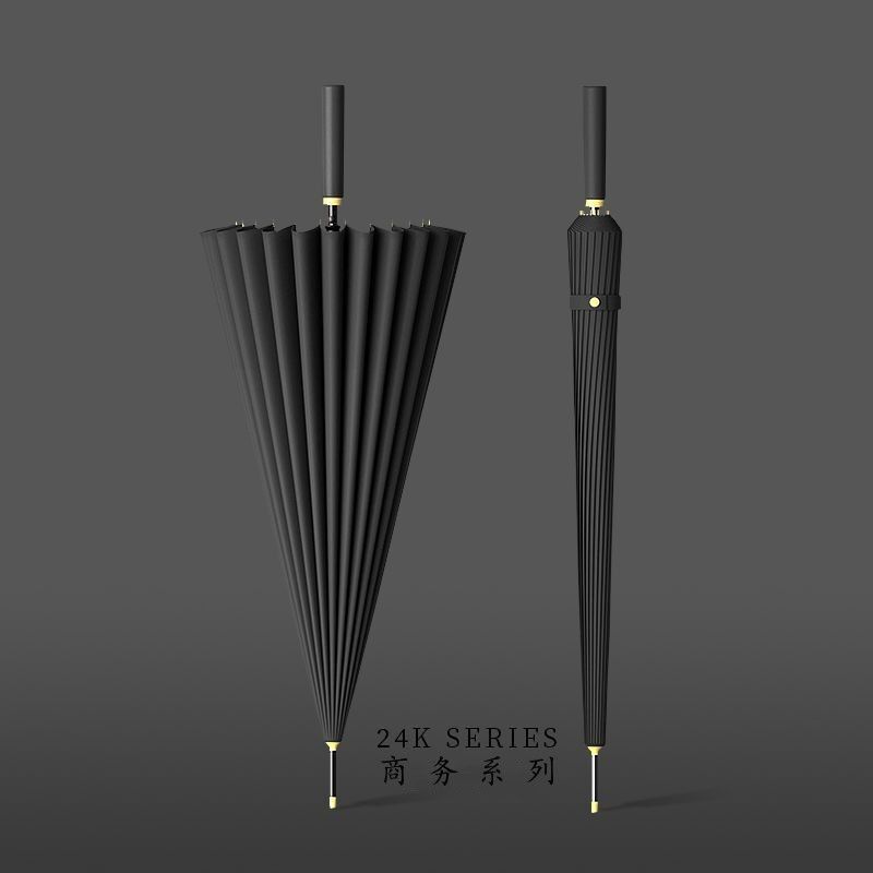 Wind-resistant umbrella 24-bone long handle automatic rain and rain dual-use large double-person rainproof durable men and women Factory wholesale