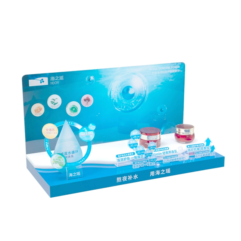 Customized acrylic cosmetics display stand, desktop skin care products, electronic atomizer sample display props