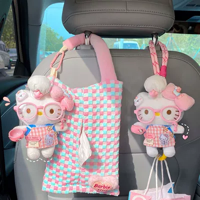 Car tissue box/set – tissue box hook 2-in-1 cute