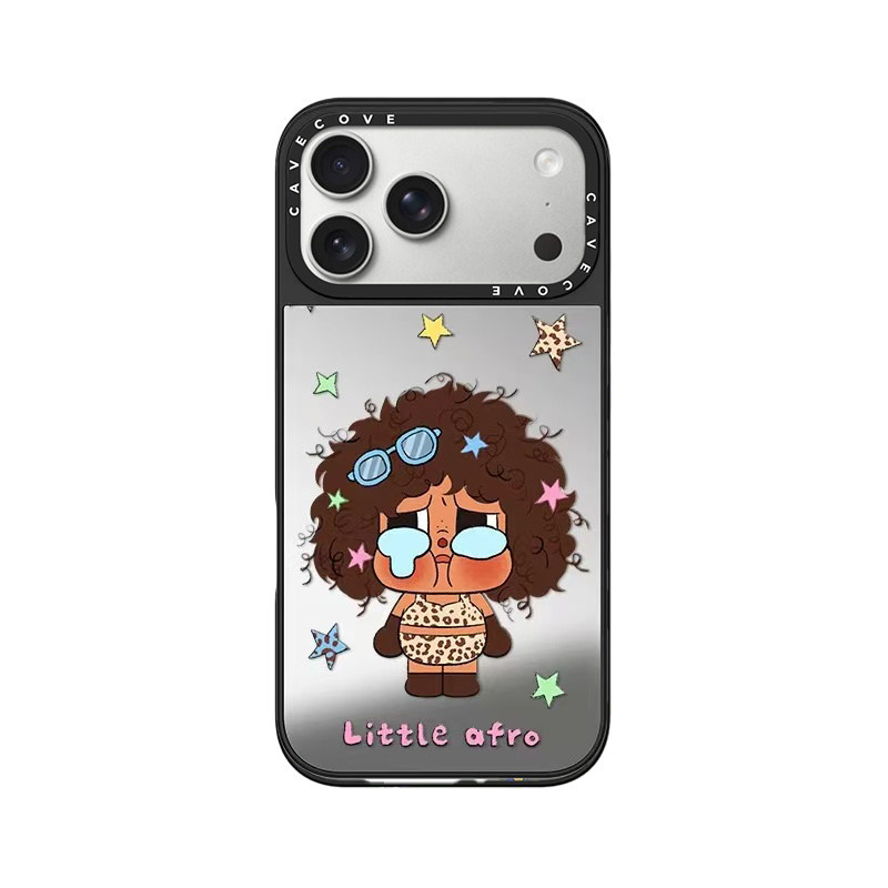 거울 폭발 머리 곱슬머리 울보 MagSafe 마그네틱 흡입 적용 애플 17promax 휴대