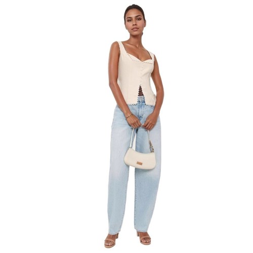 Elegant Americana-style women's French vintage cotton-linen lace patchwork fashionable button-down halter top with sleeveless backless upper garment