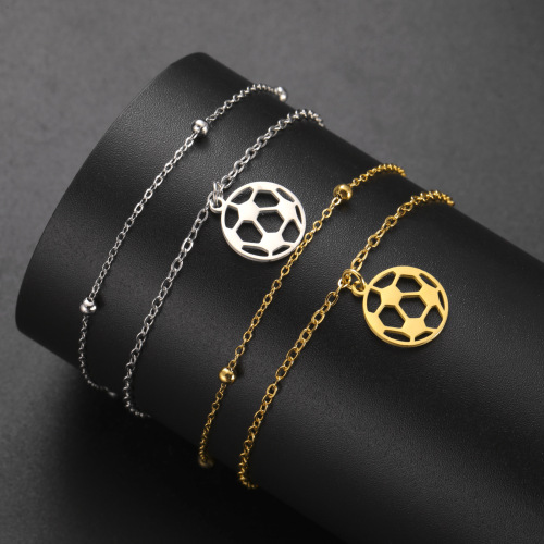 Cross-border best-selling item: 304 stainless steel volleyball, basketball, tennis, and soccer pendant for men and women, stainless steel bracelet