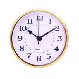 跨境现货直径90mm石英钟头镶嵌式时间钟表工艺品插入时钟钟胆