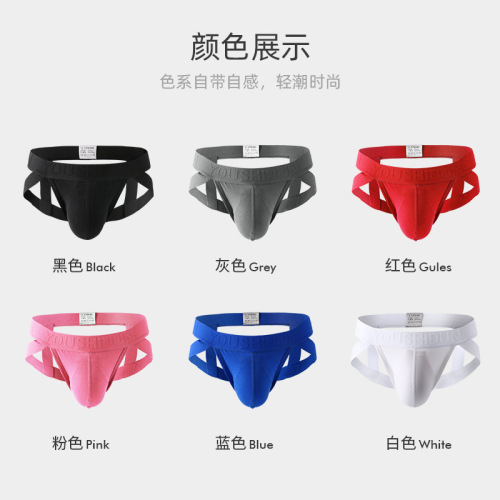 Low-waist underwear cotton men's thong sexy men's doublet summer breathable underwear low-waist underpants foreign trade hot sale