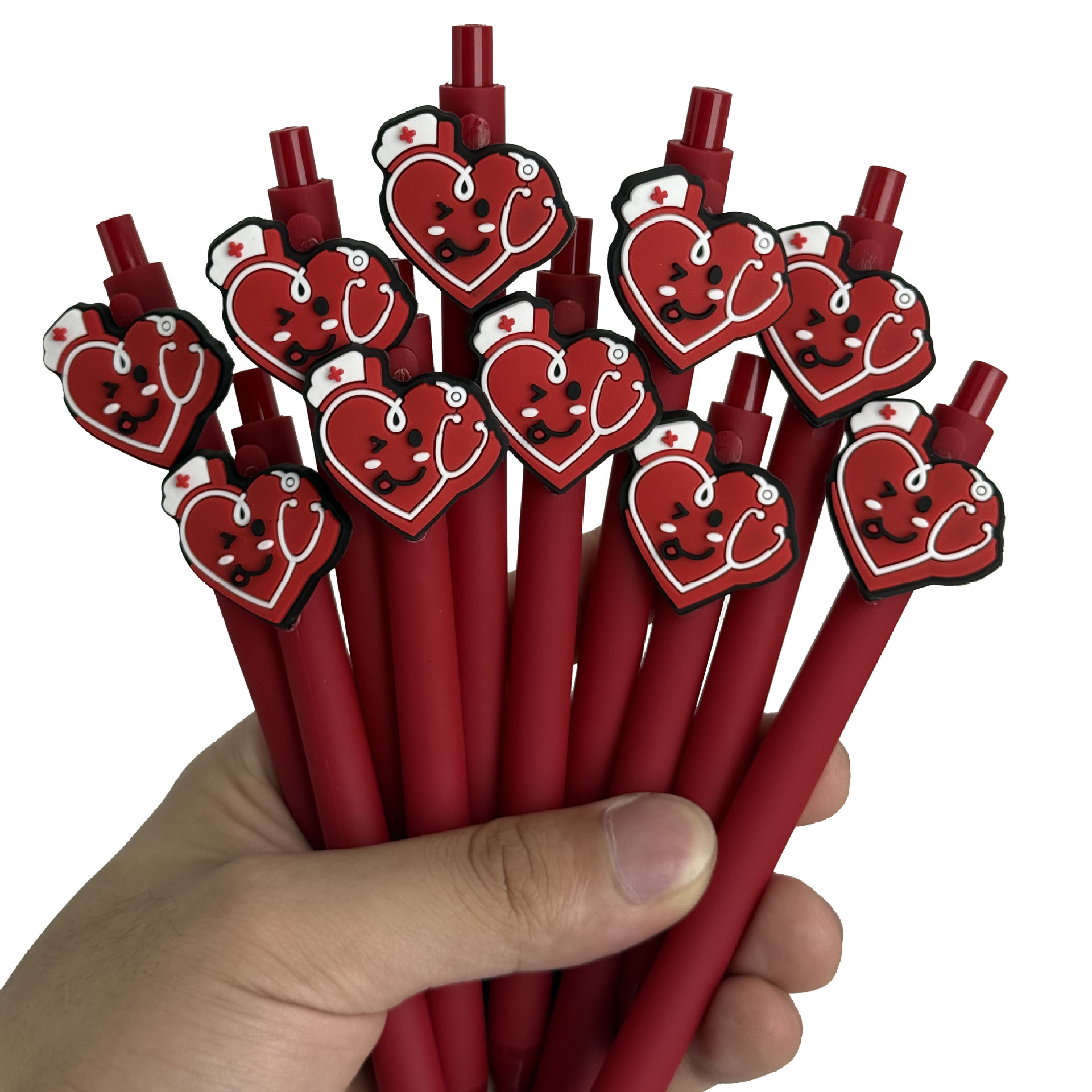 Cross-Border Creative Student Stationery Heart Medical Shape Patch Push-Type Gel Pen Water Pen Office Ballpoint Pen