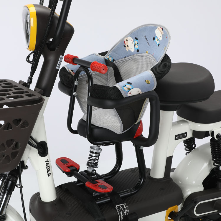 Suitable for Electric Vehicles, Front-Mounted Baby Seat with Thickened Cushion, Universal Type for Electric Motorcycles and Small Spaces, Child Seat with Reduced Space Requirements