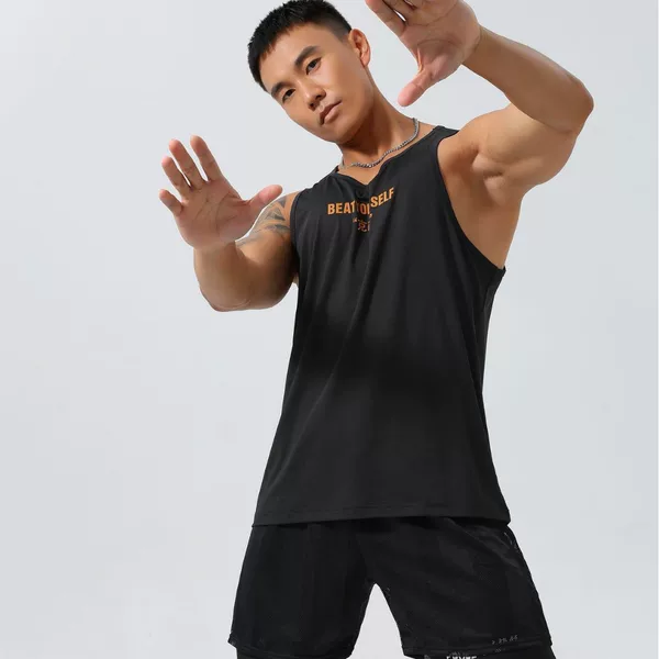 Men's Fitness Vest versatile summer sports casual hurdle personality quick-drying stretch