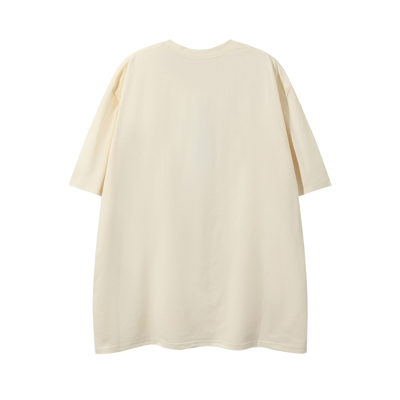 FOG ESSENTIALS pecho tridimensional flocado letras impresas de la calle europea y americana suelta cuello redondo manga corta Camiseta moda