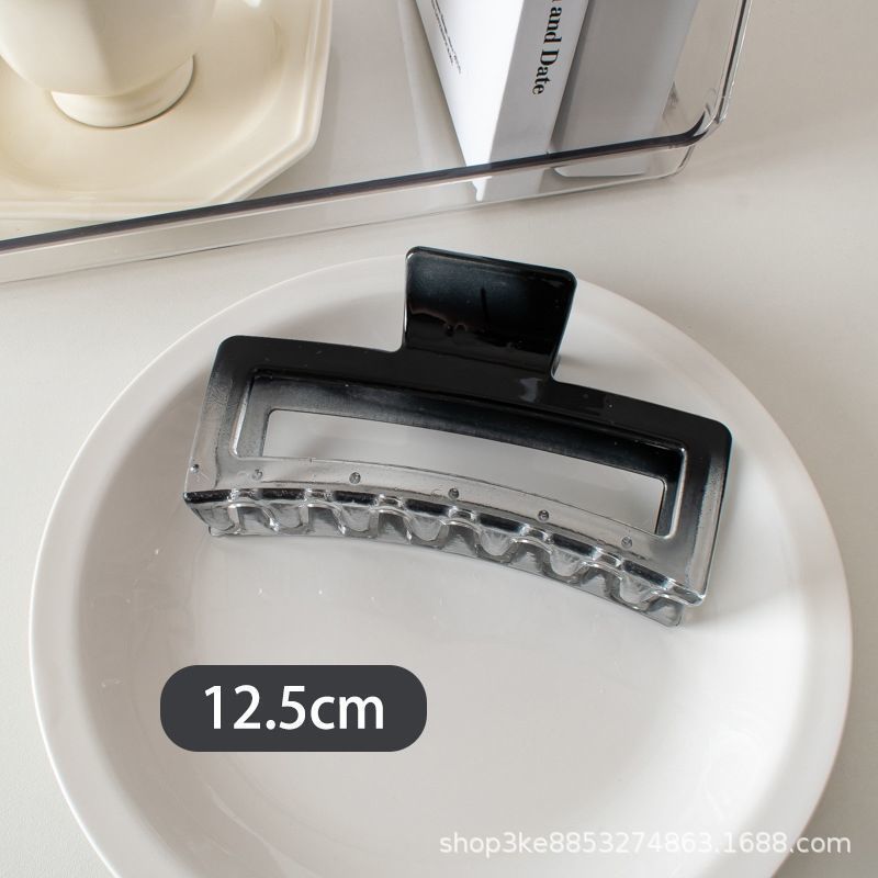 Große 13 cm hochwertige Farbverlauf Haarspange für Frauen, stilvolles quadratisches Haarzubehör für voluminöses Haar.