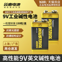 双鹿9V碱性电池英文出口工业简装6LR61碱性万用表话筒烟感器配套