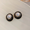 Silver needle, retro small fashionable universal earrings, wholesale