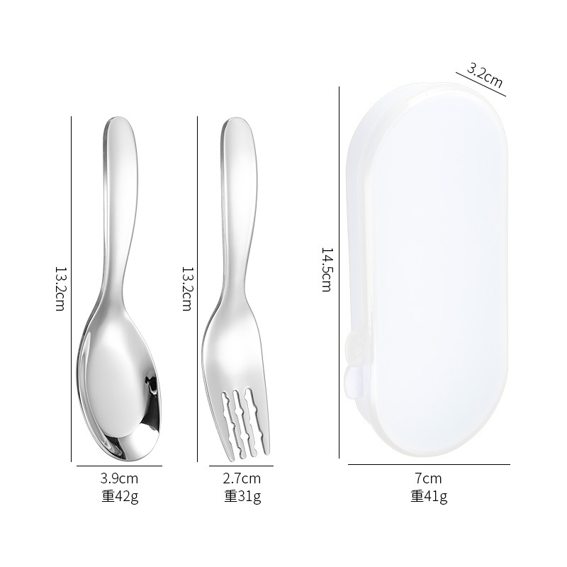 흰색 상자 + 304 스푼과 포크