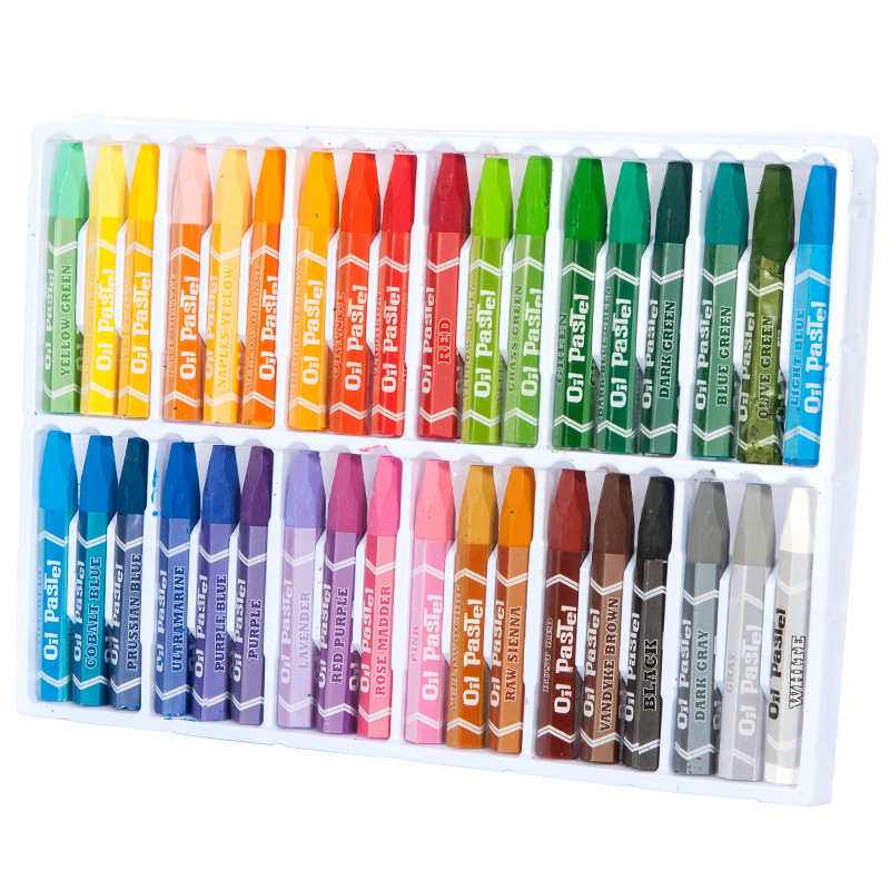 Wholesale hexagonal oil pastels for children art brushes 12 colors 24 colors primary school students graffiti painting crayons manufacturer