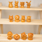 景区热销黄金檀木十二生肖木雕摆件木艺文玩装饰手把件木质工艺品