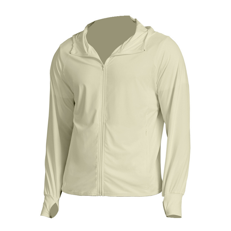 Enriquecer y aumentar la ropa de protección solar masculina Youjia con el mismo verano ultra delgado ventilador anti-UV seda de hielo ventilador ropa de protección solar