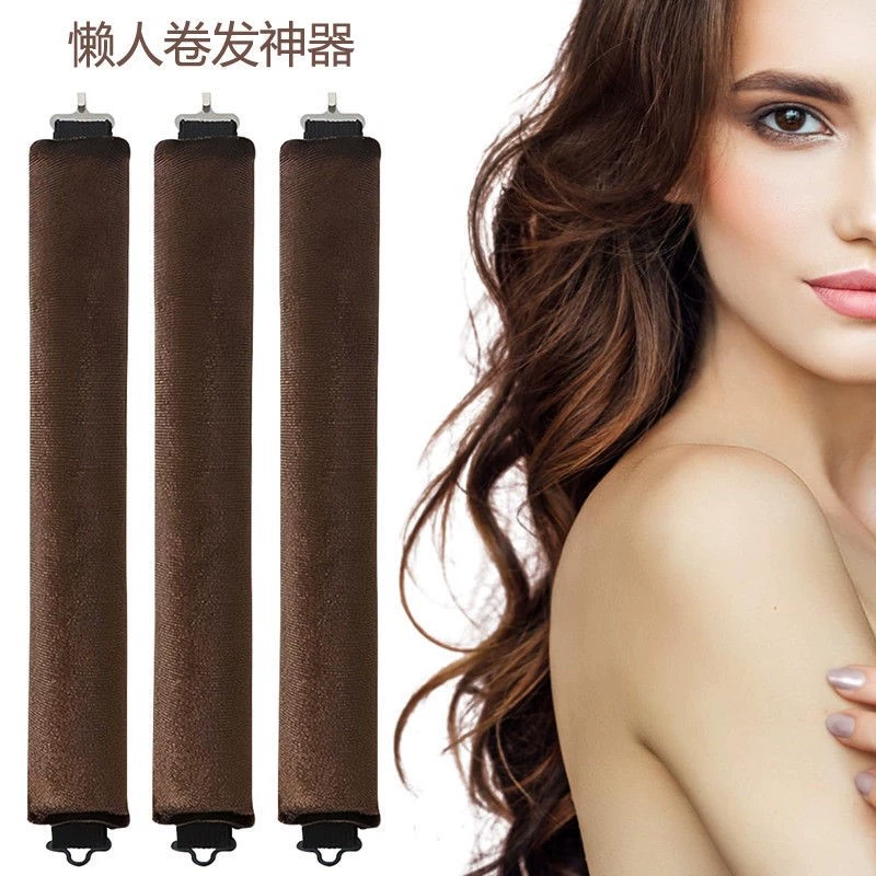 Rubber -free curly curly rolling stick lazy big wavy curl artifact sleep curling tail setting tool free scorch sponge tube
