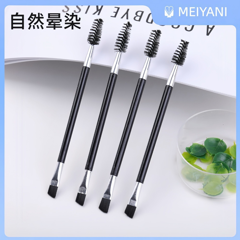 Multifuncional eye shadow stick eye shadow cepillo de doble cabeza mini cepillo de látex de algodón desechable herramienta de maquillaje de belleza