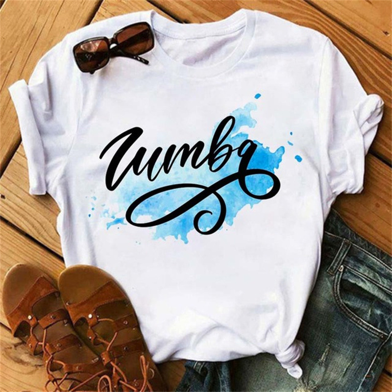 クロスボーダー熱売zumba尊巴ダンサープリント半袖tシャツ女装上着ebayアマゾン速売通wish