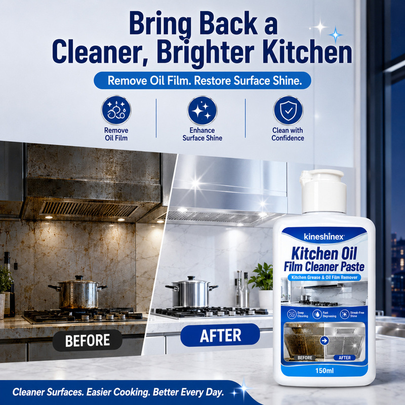 Kineshinex High-Efficiency Kitchen Oil Film Cleaning Paste Quickly Removes Sticky Grease from Stove Tops and Range Hoods