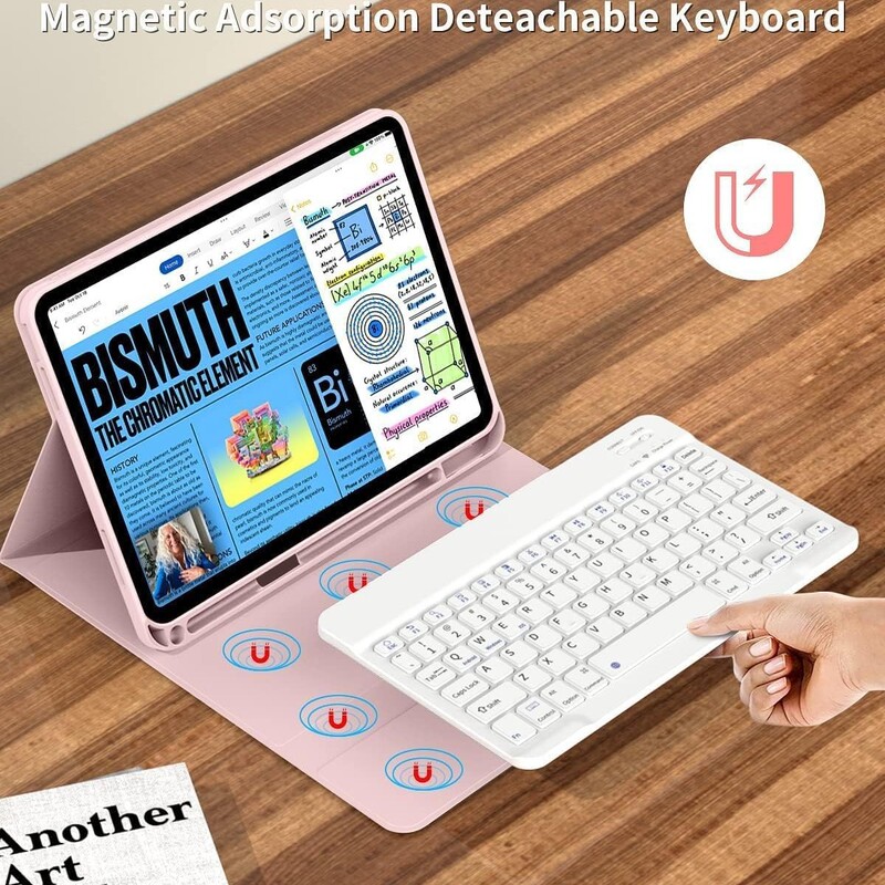 Apple 2025 iPad air 11 世代保護ケース Air13 タブレットレザーケース磁気 Bluetooth キーボードペンスロット付き|undefined
