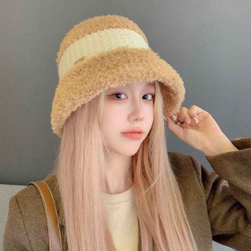 バケットハット もこもこ二色切替バケットハット