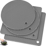 Силиконовый нескользящий водонепроницаемый круглый настольный коврик