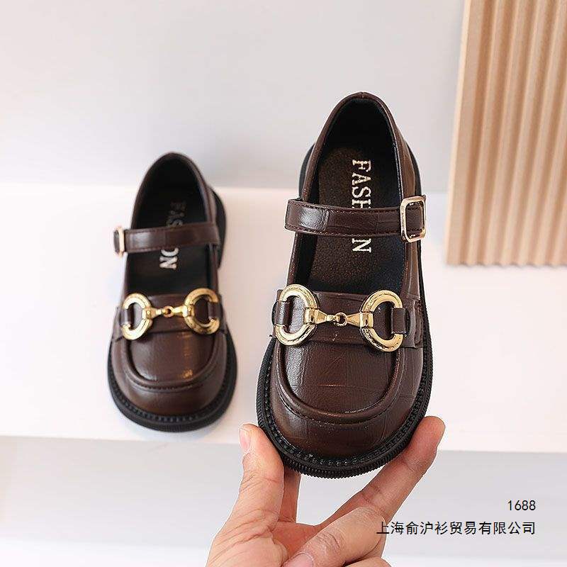 Dance Shoes for Women 2026 Spring New Thick-Soled British Style Leather Shoes Jk Metal Slip-On Soft-Soled Loafers