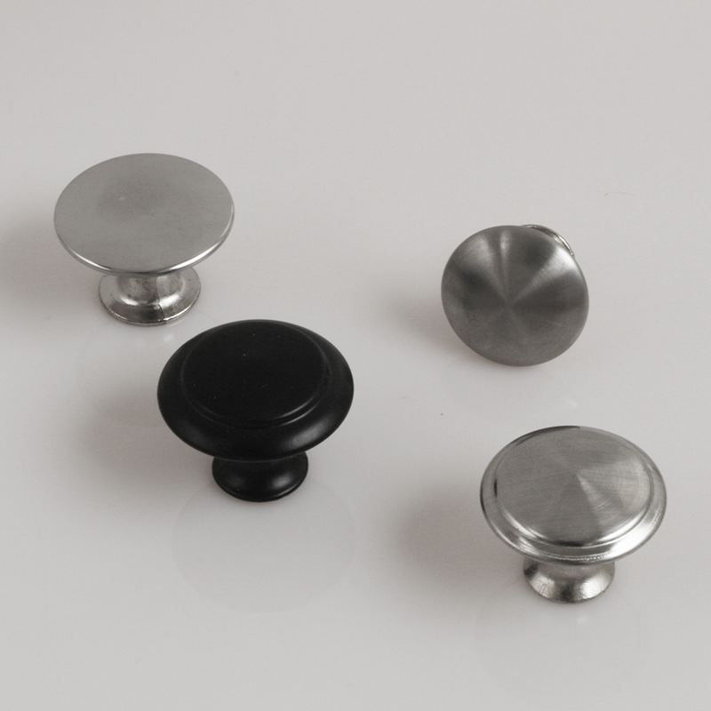 Wholesale stainless steel single-hole drawn round handle for kitchen cabinets, drawers, wardrobe doors, hardware knobs for furniture accessories