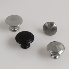 Wholesale stainless steel single-hole drawn round handle for kitchen cabinets, drawers, wardrobe doors, hardware knobs for furniture accessories