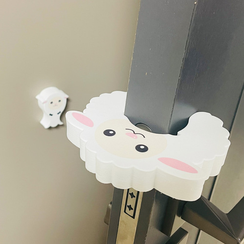 Door handle anti-collision pad + door card combination EVA thickened cartoon door card door gear children's safety anti-clip hand door card