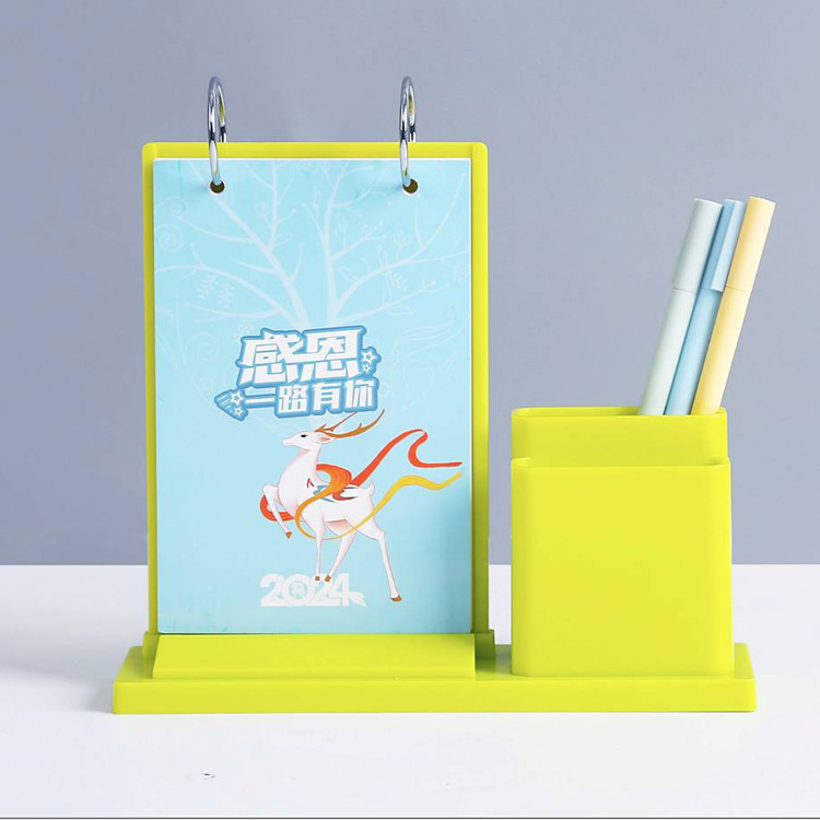 厂家批发2026年亚克力台历高档塑料台历架水晶台历制作塑胶台历