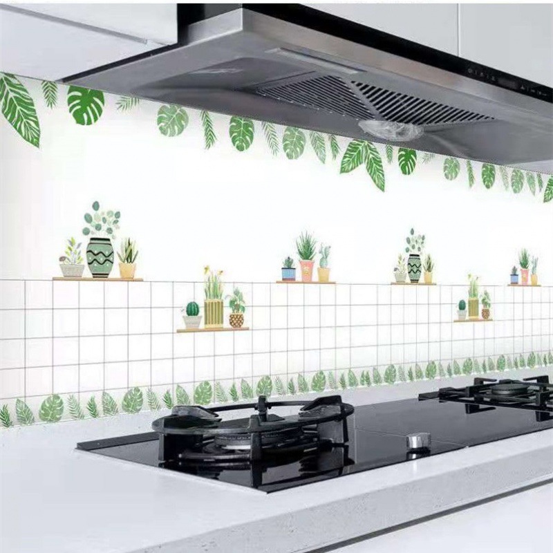 (두껍고 기름지지 않음) 인쇄 모델 - 녹색 화분 - 길이 10m * 폭 60cm (배송