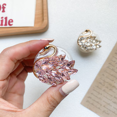 水鑽天鵝金屬手機氣囊支架桌面背貼穩固支撐看劇追劇指環扣奢華女