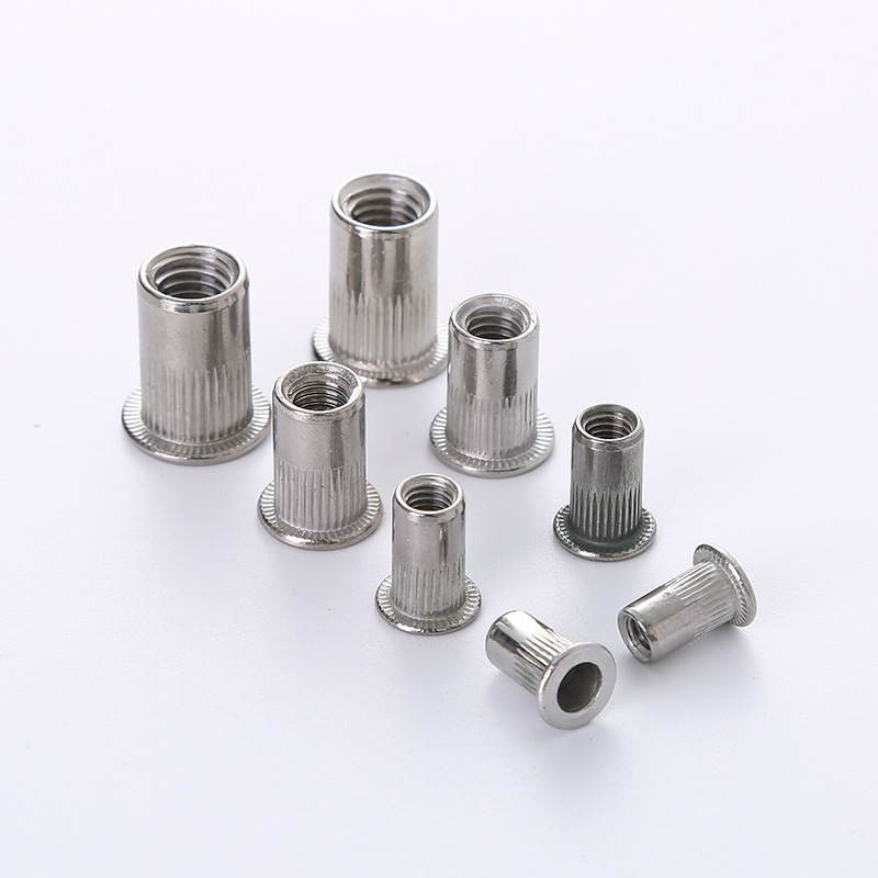 Manufacturer Direct Supply 304 Flat Head Rivet Nuts Custom Wholesale One-Stop Fastener Processing Factory